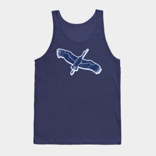 Blue Stork pattern Tank Top